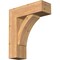 Ekena Millwork Thorton Block Smooth Bracket w/ Offset Brace, Western Red Cedar, 7 1/2"W x 22"D x 26"H BKT0806X22X26THR05SWR - alternate 1